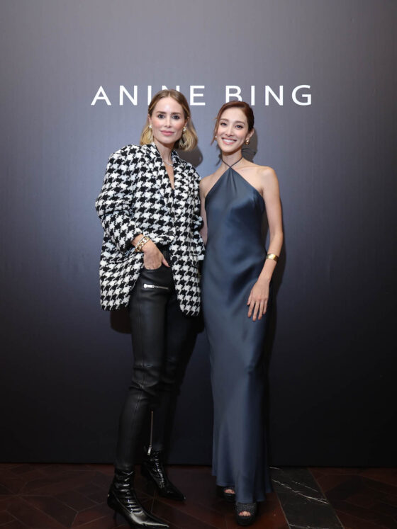2. 品牌创始人兼首席创意官Anine Bing与香港小姐冠军、演员陈凯琳